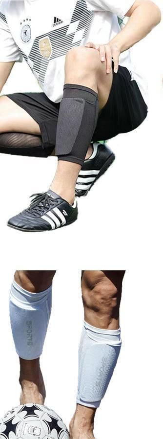 2 Pairs Soccer Shin Guard Sock White Size L 2 2 Pairs Soccer Shin Guard Sock White Size L - Image 2