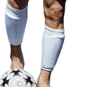 2 Pairs Soccer Shin Guard Sock White Size S