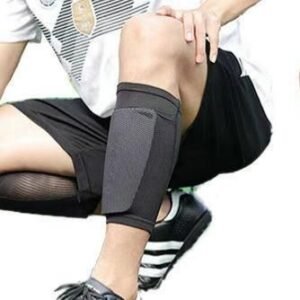 2 Pairs Soccer Shin Guard Sock Black Size S