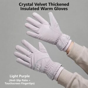 2 Pairs Thermal Gloves,Anti-slip – Light Purple