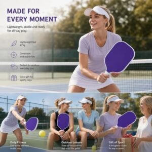 Minimal Fiberglass Pickleball Paddle Purple, Versatile Tone For Daily Sport, Leisure Gift