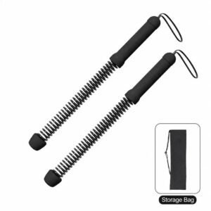 Wireless Swing Battle Rope, 3.53 Lbs A Pair, 18.11in Black, Spring Training Rope For Muscle Exercise, Indoor Fitness Workout, With Storage Bag, Thoughtful Training Gift