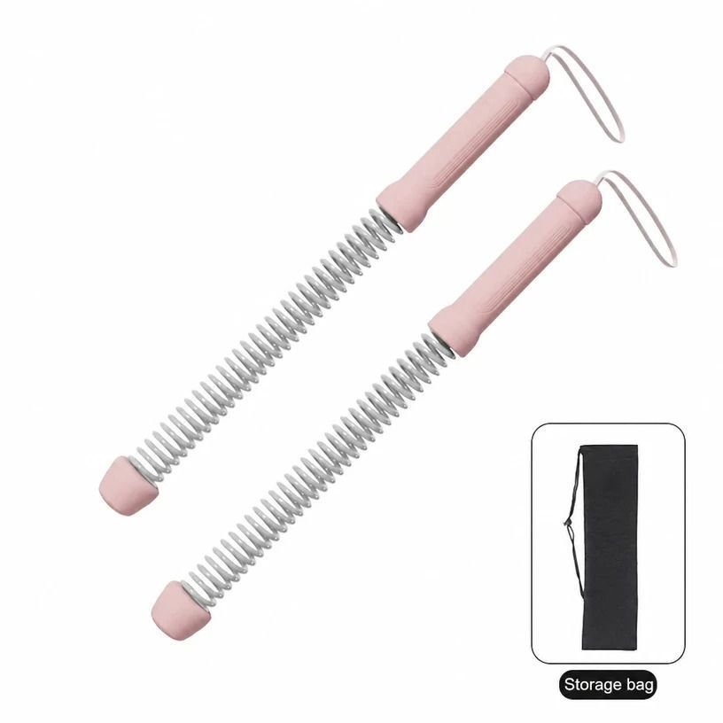 Cordless Spring Swing Rope, 3.53 Lbs A Pair, 18.11in Pink, Full Body Strength Training Battle Rope, With Storage Bag, Wonderful Exercise Gift 1 Cordless Spring Swing Rope, 3.53 Lbs A Pair, 18.11in Pink, Full Body Strength Training Battle Rope, With Storage Bag, Wonderful Exercise Gift