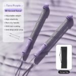 No Cable Training Battle Rope, 3.09 Lbs A Pair, 16.93in Purple, Cordless Spring Workout Rope For Body Shaping, With Storage Bag, Perfect Home Gym Gift