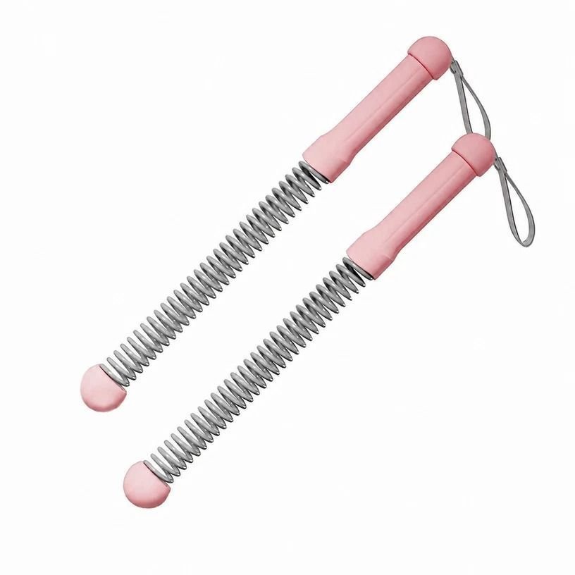 No Cable Fitness Swing Rope, 3.42 Lbs A Pair, 17.32in Pink, Spring Battle Rope For Full Body Strength Training 1 No Cable Fitness Swing Rope, 3.42 Lbs A Pair, 17.32in Pink, Spring Battle Rope For Full Body Strength Training