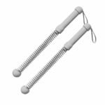 Cordless Spring Workout Battle Rope, 3.42 Lbs A Pair, 17.32in Grey, Indoor Outdoor Body Shaping Training Equipment