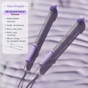 No Cable Spring Fitness Battle Rope, 3.09 Lbs A Pair, 16.93in Purple, Full Body Shaping Training Swing Rope For Home Gym