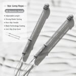 Cordless Spring Swing Battle Rope, 3.09 Lbs A Pair, 16.93in Grey, Indoor Outdoor Arm Muscle Workout Equipment