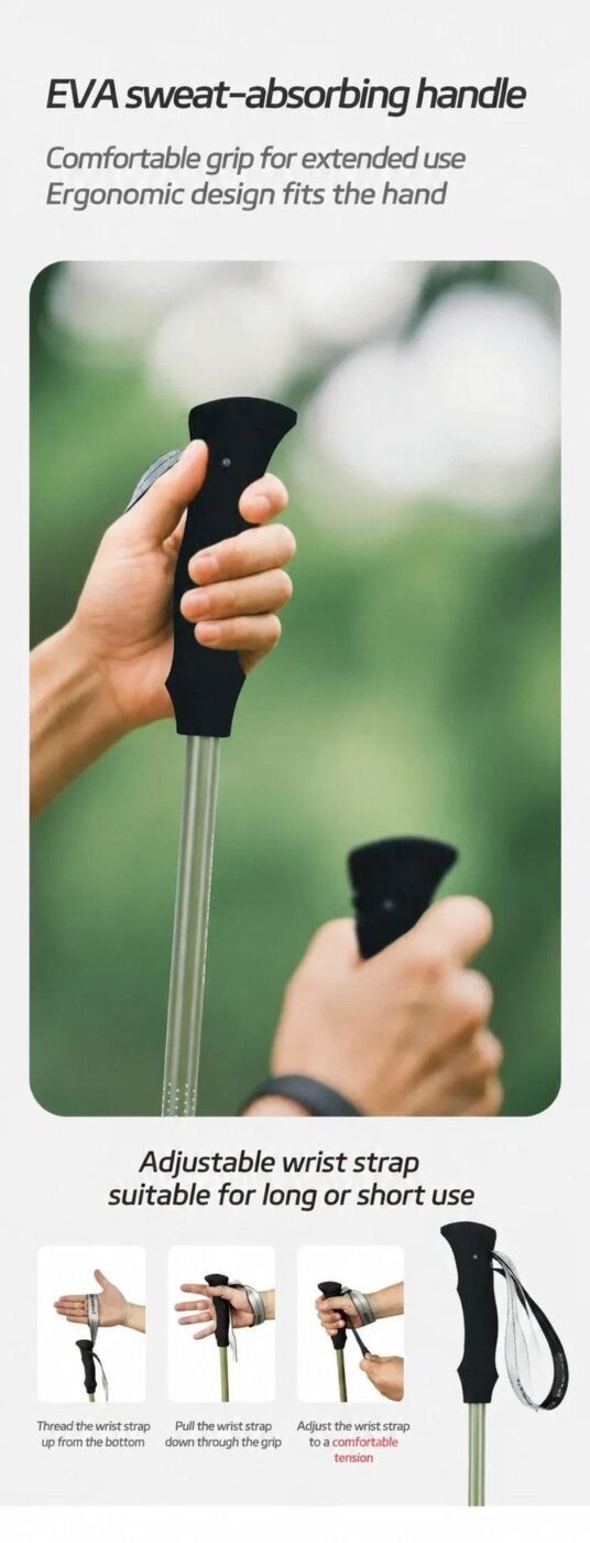 Carbon Fiber Adjustable Hiking Trekking Pole, 3 Section Lightweight Walking Stick, Suitable For People Under 190cm, Purple, Durable Mountain Climbing Accessory 4 Carbon Fiber Adjustable Hiking Trekking Pole, 3 Section Lightweight Walking Stick, Suitable For People Under 190cm, Purple, Durable Mountain Climbing Accessory - image 4