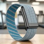 Nylon Sport Watch Strap – Diamond Blue with Black Buckle
