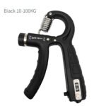 Adjustable Heavy-Duty Grip Strengthener with Counter, 10-100kg – Powerful Forearm and Wrist Builder for Complete Muscle Training & Strength Conditioning(BLACK)