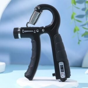 Adjustable Heavy-Duty Grip Strengthener with Counter, 5-60kg – Powerful Forearm and Wrist Builder for Complete Muscle Training & Strength Conditioning（black)