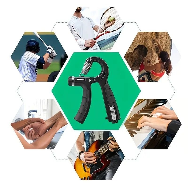 Adjustable Heavy-Duty Grip Strengthener with Counter, 5-60kg – Powerful Forearm and Wrist Builder for Complete Muscle Training & Strength Conditioning(black) 4 Adjustable Heavy-Duty Grip Strengthener with Counter, 5-60kg – Powerful Forearm and Wrist Builder for Complete Muscle Training & Strength Conditioning(black) - image 4