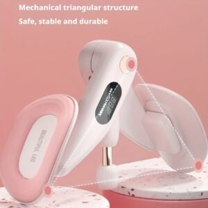 Smart Counting Buttocks and Leg Trainer. Adjustable resistance for precise activation of glute and inner thigh muscles. Features anti-slip design—your essential home fitness tool for body shaping, effortlessly tracking workout repetitions.(PINK)