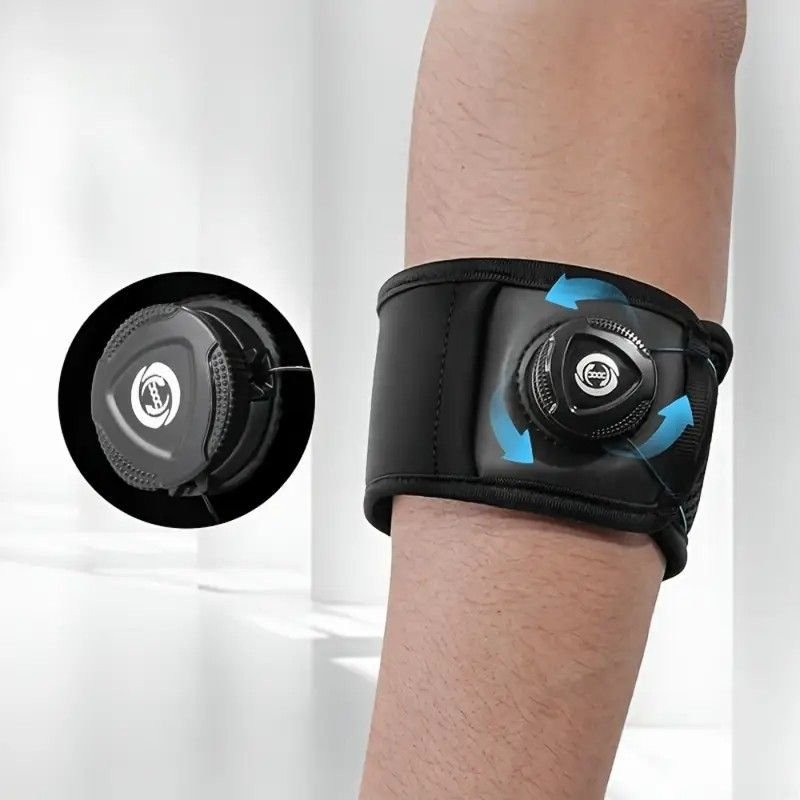 BOA Knob Elbow Brace | Adjustable Elastic Compression Support, Built-in Cushioning & Shock Absorption, Suitable for Baseball/Badminton/Tennis/Volleyball, Black Unisex 1 BOA Knob Elbow Brace | Adjustable Elastic Compression Support, Built-in Cushioning & Shock Absorption, Suitable for Baseball/Badminton/Tennis/Volleyball, Black Unisex