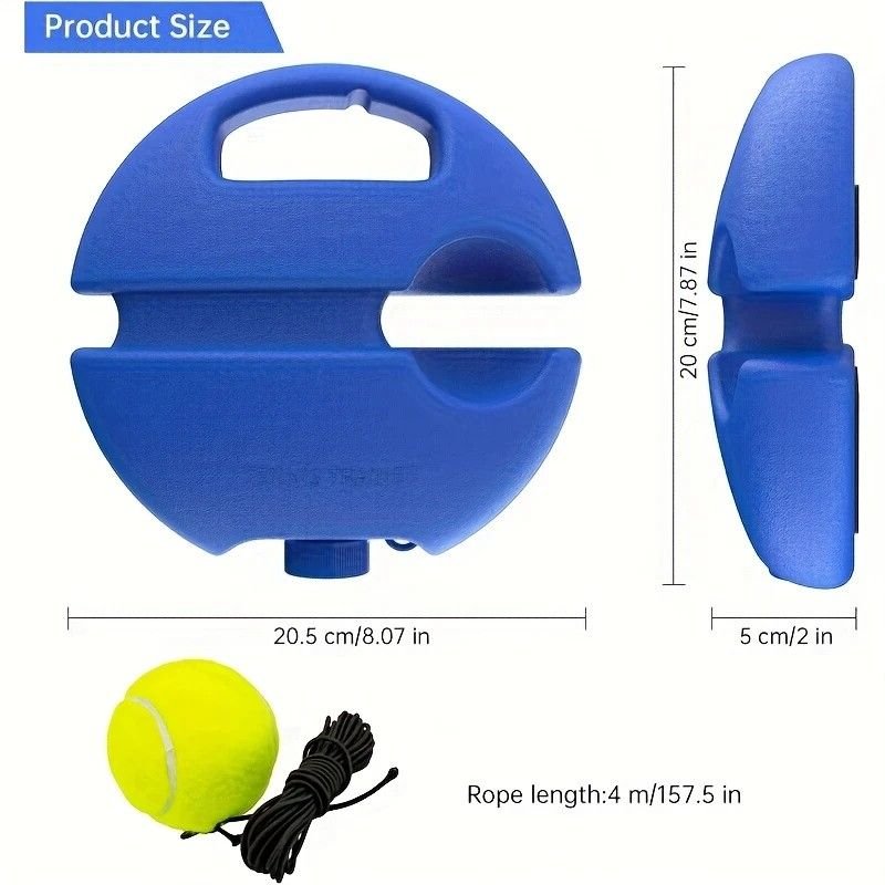 Portable Tennis Trainer: Features a water-fillable weighted base with anti-tangle design. Includes 3 tennis balls and an elastic cord. Suitable for solo indoor/outdoor use, ideal for all ages.orange 2 Portable Tennis Trainer: Features a water-fillable weighted base with anti-tangle design. Includes 3 tennis balls and an elastic cord. Suitable for solo indoor/outdoor use, ideal for all ages.orange - image 2
