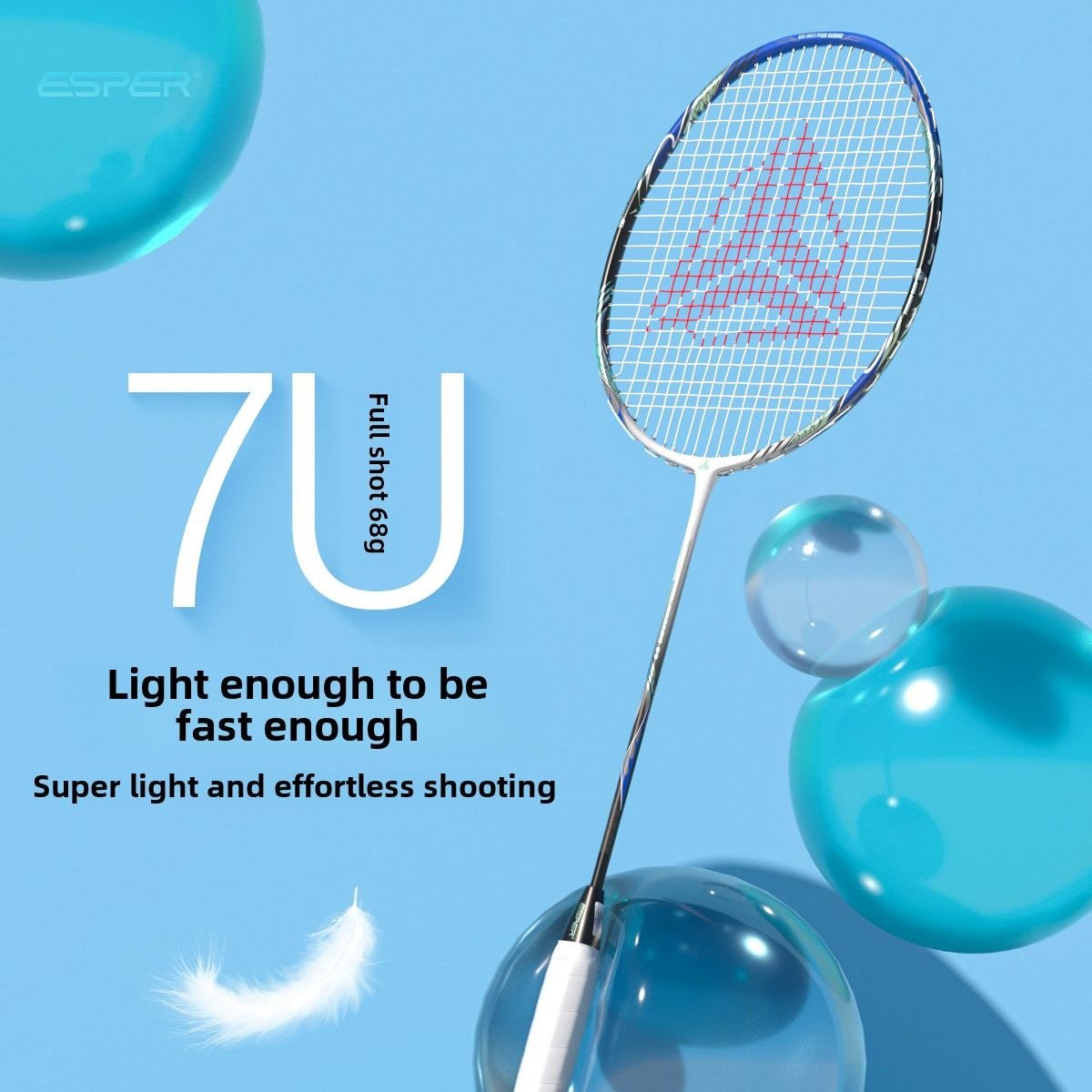 ESPER Explorer V2 Susanoo 7U Ultra-Light Badminton Racket 30T/40T High-Elastic Carbon Fiber with Grip and Gift Box Suitable for Beginners and Advanced Players.(PINK) 3 ESPER Explorer V2 Susanoo 7U Ultra-Light Badminton Racket 30T/40T High-Elastic Carbon Fiber with Grip and Gift Box Suitable for Beginners and Advanced Players.(PINK) - image 3