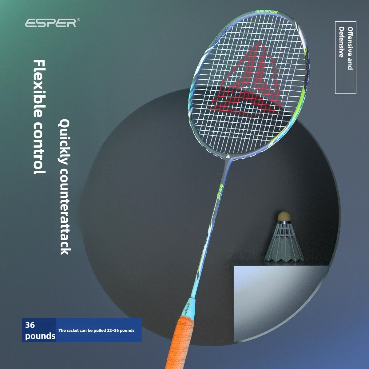 ESPER V4 Badminton Racket 82g Lightweight 4U Full Carbon Fiber All-Around Professional Match Training Durable Stylish Racket(Fluorescent yellow-green) 3 ESPER V4 Badminton Racket 82g Lightweight 4U Full Carbon Fiber All-Around Professional Match Training Durable Stylish Racket(Fluorescent yellow-green) - image 3