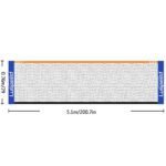 Portable Foldable Standard Professional Badminton Net Indoor Outdoor White 5.1m