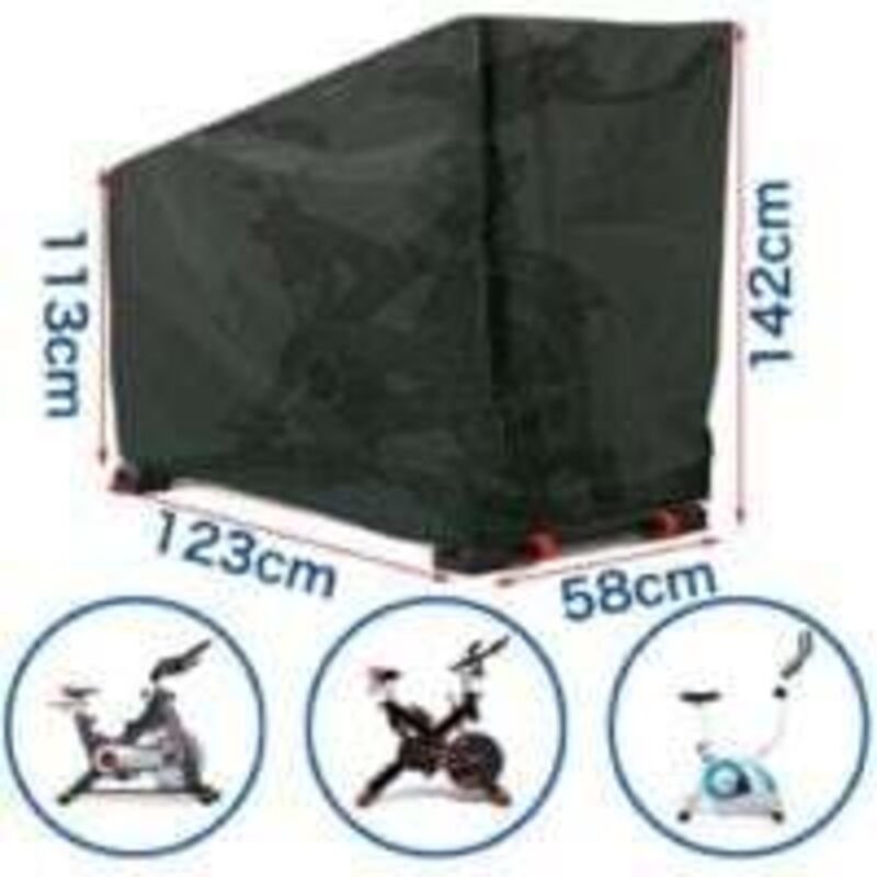 Waterproof Exercise Bike Cover - 123 x 58 x 113/142 cm - Dustproof and Sunproof - for Outdoor Cycling 2 Waterproof Exercise Bike Cover – 123 x 58 x 113/142 cm – Dustproof and Sunproof – for Outdoor Cycling - image 2