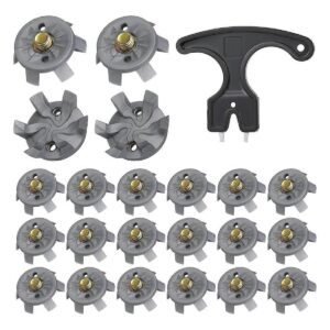 Golf Spikes Set Includes 30 Pcs Golf Studs Replacement Golf Studs Spanner Metal Thread Screw 6mm Dia Golf Spike too-xindaren