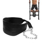 Seektop Weighted Pull Up Dip Belt With Chain (100kg Capacity) – Home Gym Strength Training Waist Belt, Black Eva Material
