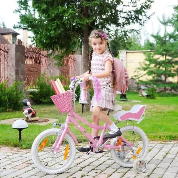 Pink Purple Children's Bicycle Basket with Adjustable Front Straps 4 Pink Purple Children’s Bicycle Basket with Adjustable Front Straps - image 4