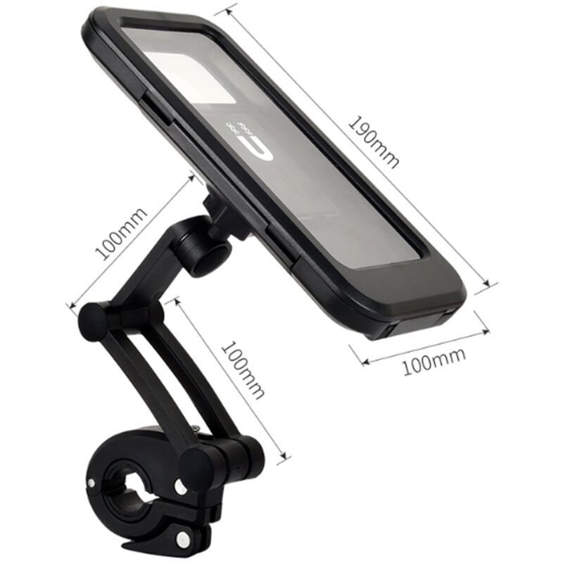 Waterproof Anti Theft Motorcycle Phone Holder Bicycle Phone Mount for 5.5 to 6.7 Inch Phones, 1 inch 2 Waterproof Anti Theft Motorcycle Phone Holder Bicycle Phone Mount for 5.5 to 6.7 Inch Phones, 1 inch - image 2