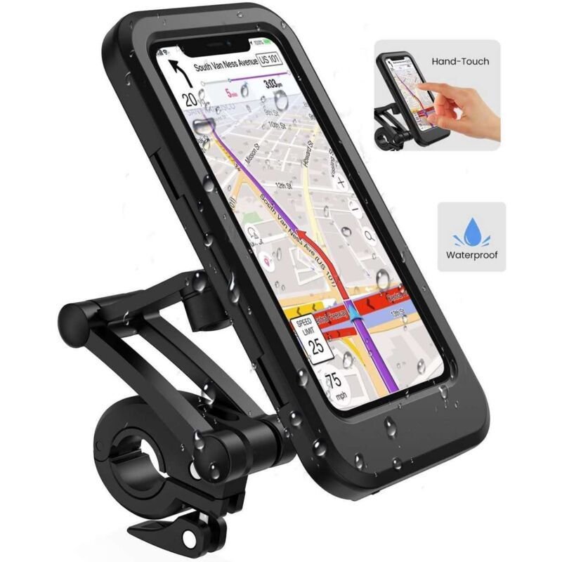 Waterproof Anti Theft Motorcycle Phone Holder Bicycle Phone Mount for 5.5 to 6.7 Inch Phones, 1 inch 4 Waterproof Anti Theft Motorcycle Phone Holder Bicycle Phone Mount for 5.5 to 6.7 Inch Phones, 1 inch - image 4