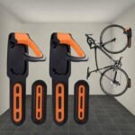 Bicycle Rack, Wall-Mounted Bicycle Rack with Rubber Coating, for 2 Bicycles, Wall-Mounted Bicycle Supports for Indoor and Outdoor Use
