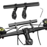 Bicycle Handlebar Extender, Multifunctional Double Bicycle Handlebar, Aluminum Alloy Bracket, Extension Frame, Flashlight Holder, 20 cm