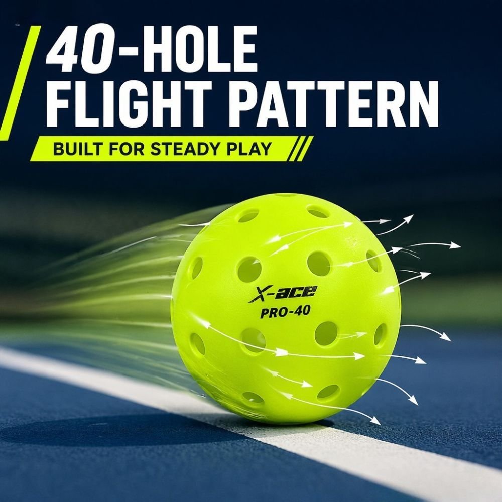 6Pcs X-ACE PRO-40 Outdoor Pickleball Balls, Official 40-Hole Tournament Standard Pickle Balls for Outdoor Hard Court Training & Competition 1 6Pcs X-ACE PRO-40 Outdoor Pickleball Balls, Official 40-Hole Tournament Standard Pickle Balls for Outdoor Hard Court Training & Competition