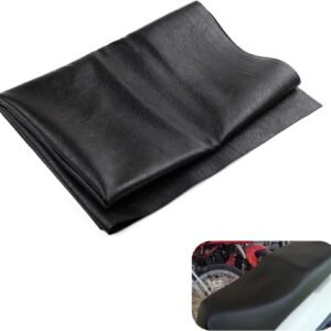 Motorcycle Seat Cover, Waterproof Sun Resistant Seat Protector, High-elasticity Anti-scratch PVC Leather Cover, DIY Modification Accessory for ATV Scooter Moped Mini Bike (Black)