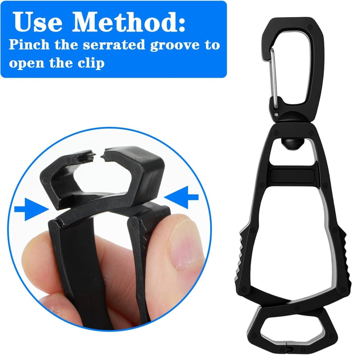 6PCS Glove Clips for Work Glove Holders, Powerful Bite Gloves Holder Clip for Duty Belt and Pants Prevent Loss and Free Hands Gloves Clips for Construction Improve Work Efficiency and Safety (2 Color) 2 6PCS Glove Clips for Work Glove Holders, Powerful Bite Gloves Holder Clip for Duty Belt and Pants Prevent Loss and Free Hands Gloves Clips for Construction Improve Work Efficiency and Safety (2 Color) - image 2