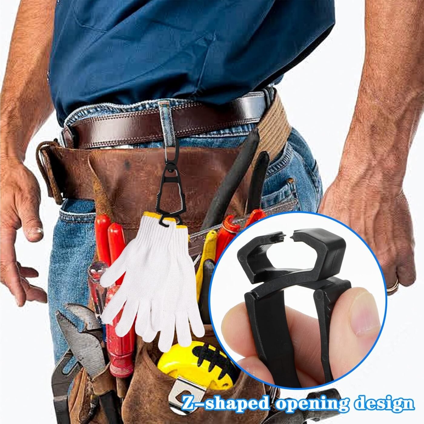 6PCS Glove Clips for Work Glove Holders, Powerful Bite Gloves Holder Clip for Duty Belt and Pants Prevent Loss and Free Hands Gloves Clips for Construction Improve Work Efficiency and Safety (2 Color) 4 6PCS Glove Clips for Work Glove Holders, Powerful Bite Gloves Holder Clip for Duty Belt and Pants Prevent Loss and Free Hands Gloves Clips for Construction Improve Work Efficiency and Safety (2 Color) - image 4