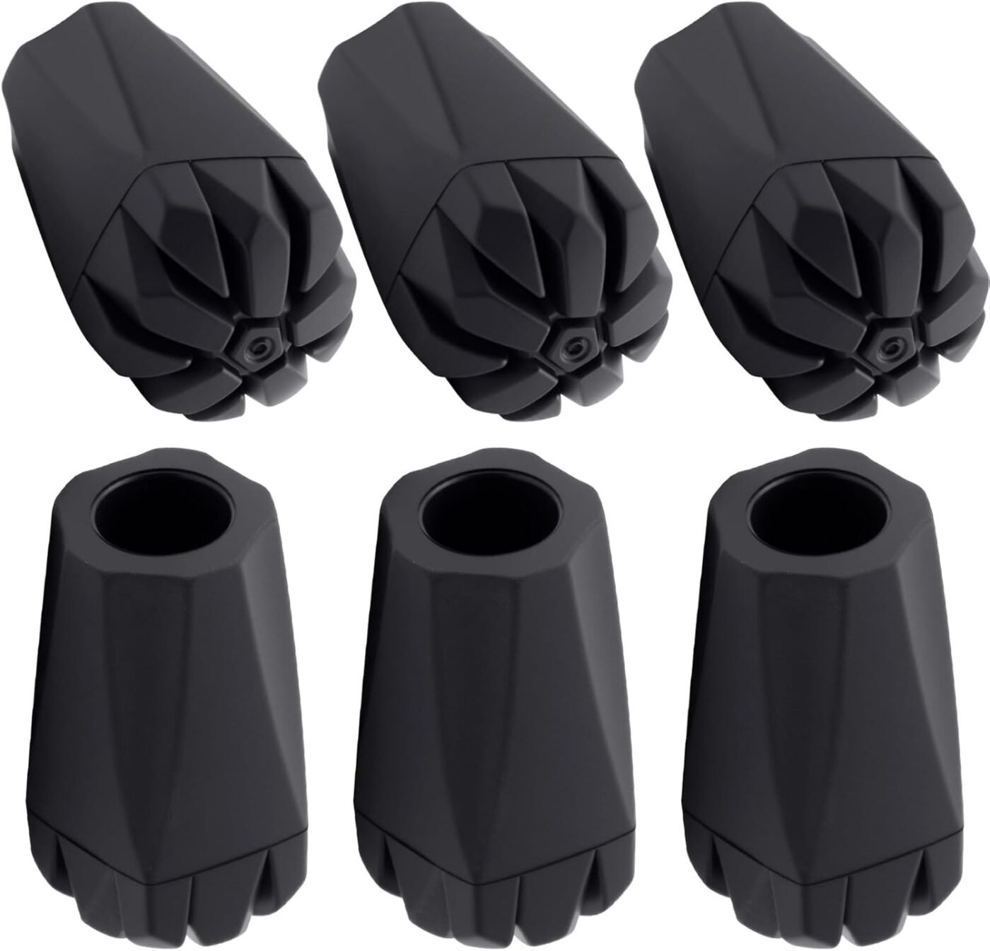6pcs Anti-Slip Walking Stick Tips, Shock Absorption Trekking Pole Tips Replacements for Hiking Pole for Outdoor Hikers, Mountaineers-Black 1 6pcs Anti-Slip Walking Stick Tips, Shock Absorption Trekking Pole Tips Replacements for Hiking Pole for Outdoor Hikers, Mountaineers-Black