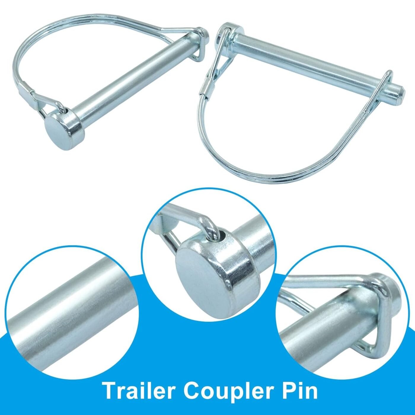 2 Pack Trailer Coupler Pin, Zinc Plated Carbon Steel Locking Pin, 5/16" x 2.75" Medium Hitch Pin for Trailers/Garden 5 2 Pack Trailer Coupler Pin, Zinc Plated Carbon Steel Locking Pin, 5/16″ x 2.75″ Medium Hitch Pin for Trailers/Garden - image 5