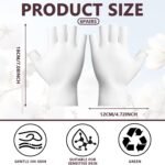 6 Pairs White Cotton Gloves – Fingerless Moisturizing Gloves – Eczema White Gloves for Dry Hands – Soft Sleep Glove for Eczema and Moisturizing Overnight – One Size Fits Most