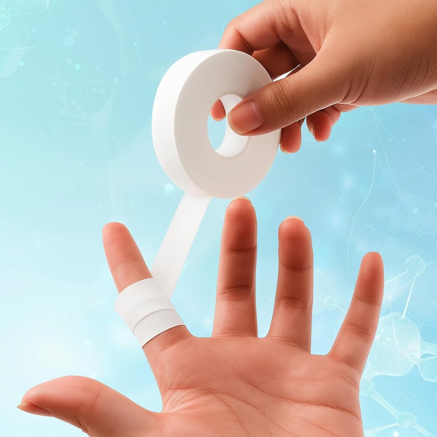 2-Roll Finger Tape - 0.6In x 32ft White Extra Strong Athletic Tape for Fingers, Hands,Feet,Toes - Sweat Resistant Protective Finger Tapes for Sports Climbing Football Volleyball & Basketball 2 2-Roll Finger Tape – 0.6In x 32ft White Extra Strong Athletic Tape for Fingers, Hands,Feet,Toes – Sweat Resistant Protective Finger Tapes for Sports Climbing Football Volleyball & Basketball - image 2
