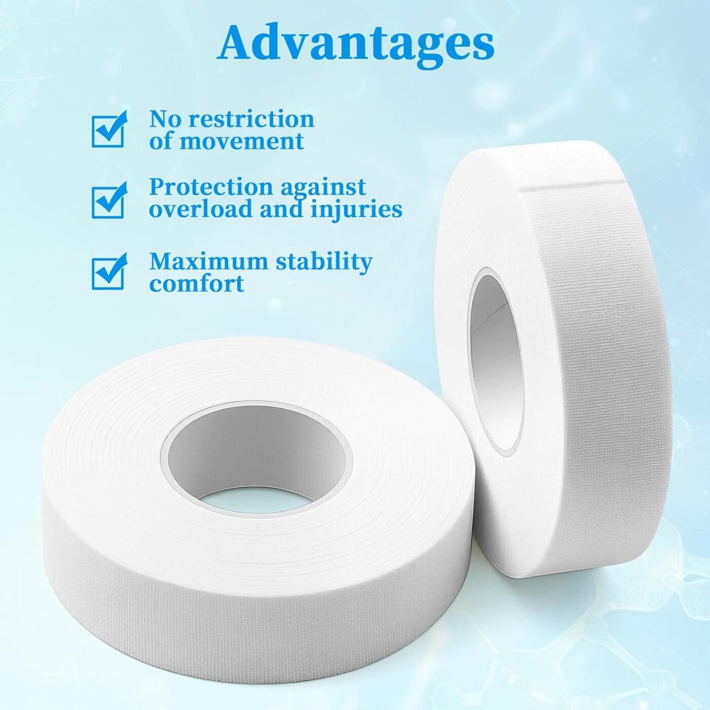2-Roll Finger Tape - 0.6In x 32ft White Extra Strong Athletic Tape for Fingers, Hands,Feet,Toes - Sweat Resistant Protective Finger Tapes for Sports Climbing Football Volleyball & Basketball 3 2-Roll Finger Tape – 0.6In x 32ft White Extra Strong Athletic Tape for Fingers, Hands,Feet,Toes – Sweat Resistant Protective Finger Tapes for Sports Climbing Football Volleyball & Basketball - image 3