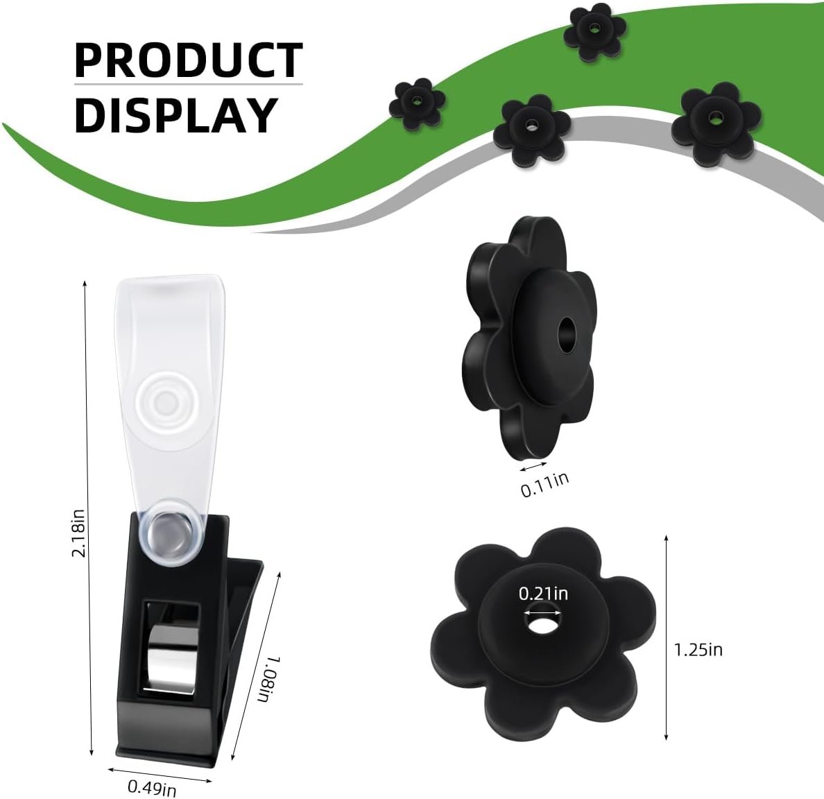 Garden Flag Rubber Stoppers and Tiger 10 Pieces Pack Stand Holder Pole Anti-Wind Clips for Flags Stopper Yard Clip Stops Accessories Poles 2 Garden Flag Rubber Stoppers and Tiger 10 Pieces Pack Stand Holder Pole Anti-Wind Clips for Flags Stopper Yard Clip Stops Accessories Poles - image 2