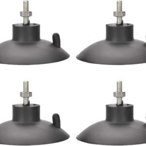 4 PCs French Fry Suction Cup Feet Commercial Suction Cup Feet with Screws for Industrial Commercial French Fry Cutter (Black)
