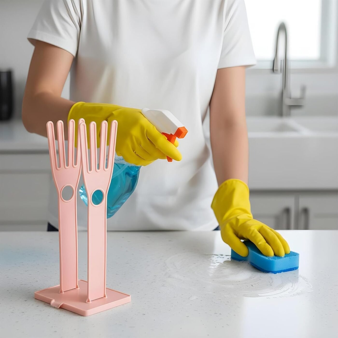 2 Pcs Kitchen Glove Holder, Kitchen Glove Stand Holder Plastic Glover Drying Dryer Rack 5 2 Pcs Kitchen Glove Holder, Kitchen Glove Stand Holder Plastic Glover Drying Dryer Rack - image 5