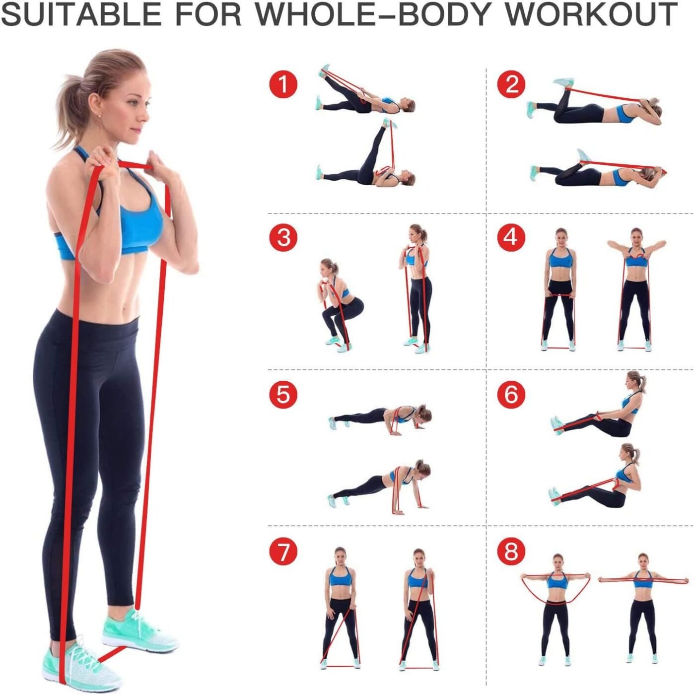 Pull-Up Bands Resistance-Bands Exercise-Bands - Pull up Assistance Bands Workout Bands Resistance for Women Long Resistance Bands Resistance Loop Bands Perfect for Gym Home or Travel 5 Pull-Up Bands Resistance-Bands Exercise-Bands – Pull up Assistance Bands Workout Bands Resistance for Women Long Resistance Bands Resistance Loop Bands Perfect for Gym Home or Travel - image 5