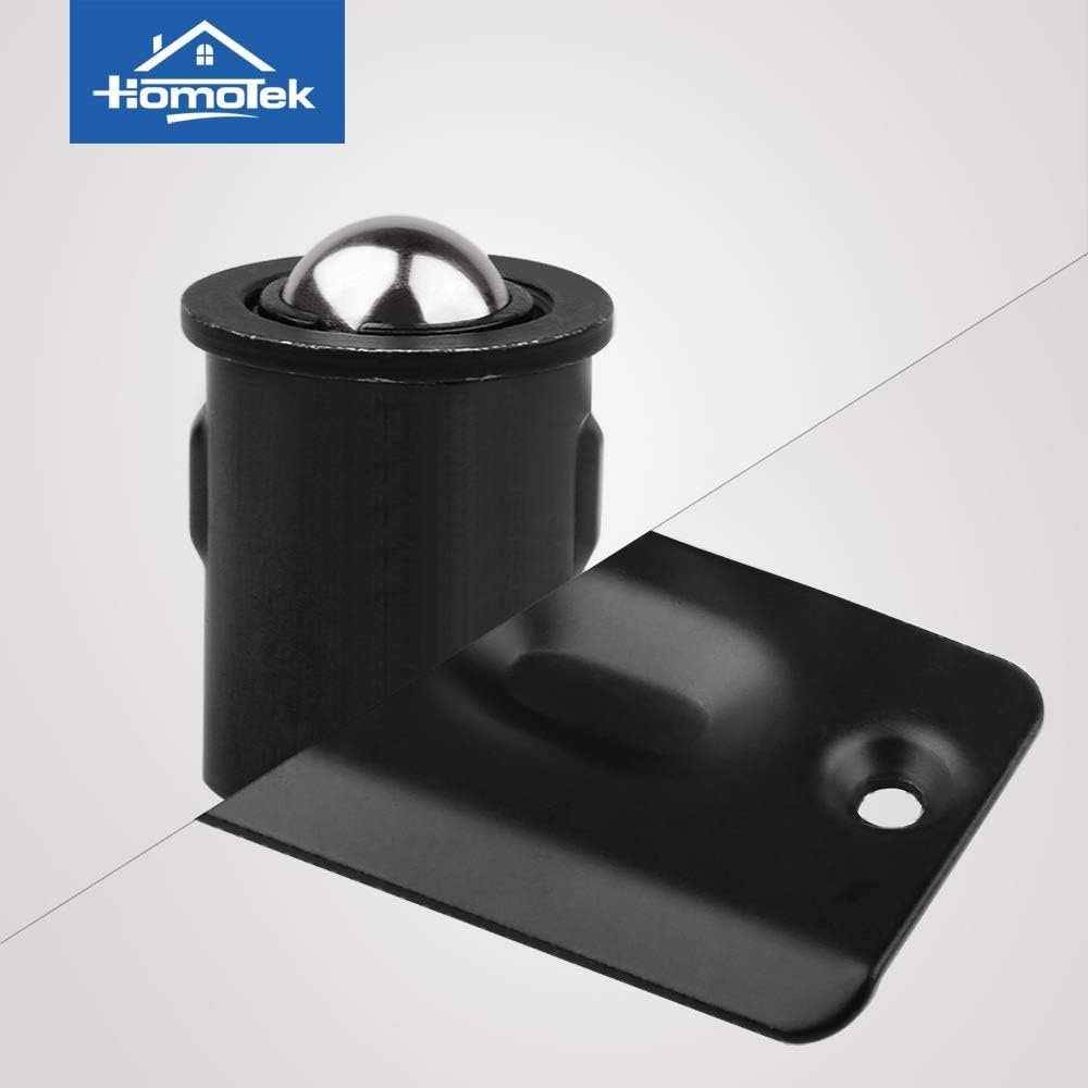 4 Pack Drive in Ball Catch with Strike Plate for Closet Doors, Black, 13/16 Inch x 1-1/8 Inchs,Die-cast, Adjustable Tension Ball 3 4 Pack Drive in Ball Catch with Strike Plate for Closet Doors, Black, 13/16 Inch x 1-1/8 Inchs,Die-cast, Adjustable Tension Ball - image 3