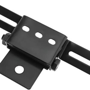 Motorcycle License Plate Bracket, Adjustable Fender Eliminator Turn Signal Light Bracket, Universal License Plate Holder with Light Mount for ATV Bike, Motorcycle Accessories (Black)