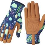 Gardening Gloves for Women, Breathable leather Garden Gloves with Grip, Thorn-Proof Puncture-Resistant Work Gloves