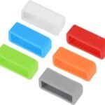 Watch Band Strap Loops, 18mm Width Rubber Fastener Rings Silicone Watch Holder Retainers for Watch Band Mix Color 6 Pcs