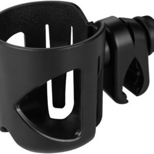 Universal Cup Holder, Stroller Cup Holder, 360° Rotatable Large Caliber Designed Bottle Holder for Stroller, Bike, Wheelchair, Walker, Scooter, Black
