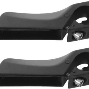 2 Pack Mountain Bike Handlebar Grips Metal & Plastic Anti-Slip Black Bicycle Hand Grips